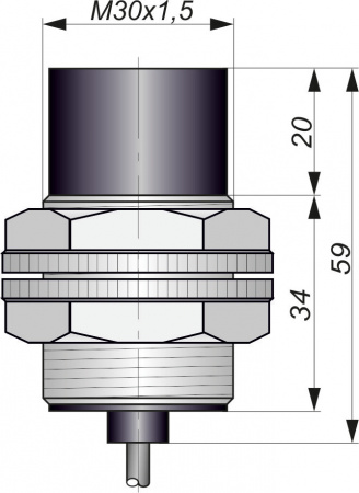 Датчик бесконтактный индуктивный взрывобезопасный стандарта "NAMUR" SNI 31-20-TF-20-PG-HT