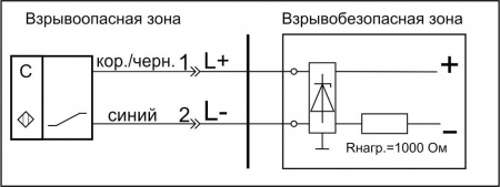 Датчик бесконтактный ёмкостный взрывобезопасный стандарта "NAMUR" SNE 09-5-L-2