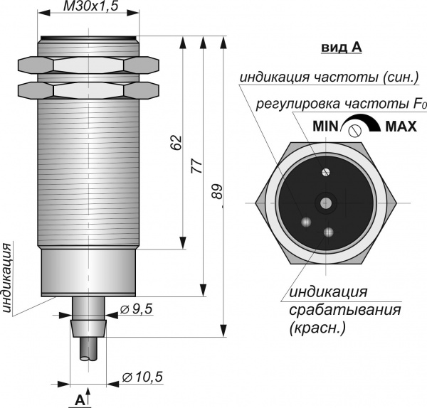 Датчик контроля скорости ИДС26-NO-PNP-2,5(Л63)